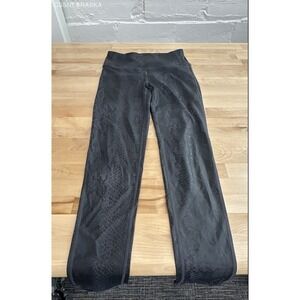 Mono B Black Leggings Women's Shimmery High Waisted Yoga Running - Size S